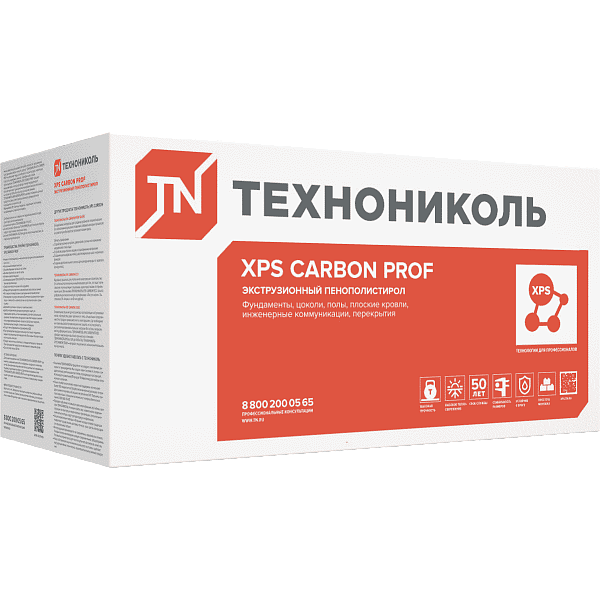 XPS Технониколь Carbon Prof 1180x580x40 мм L-кромка