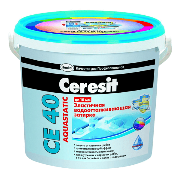 Затирка Ceresit СЕ 40 Aquastatic голубой 2 кг